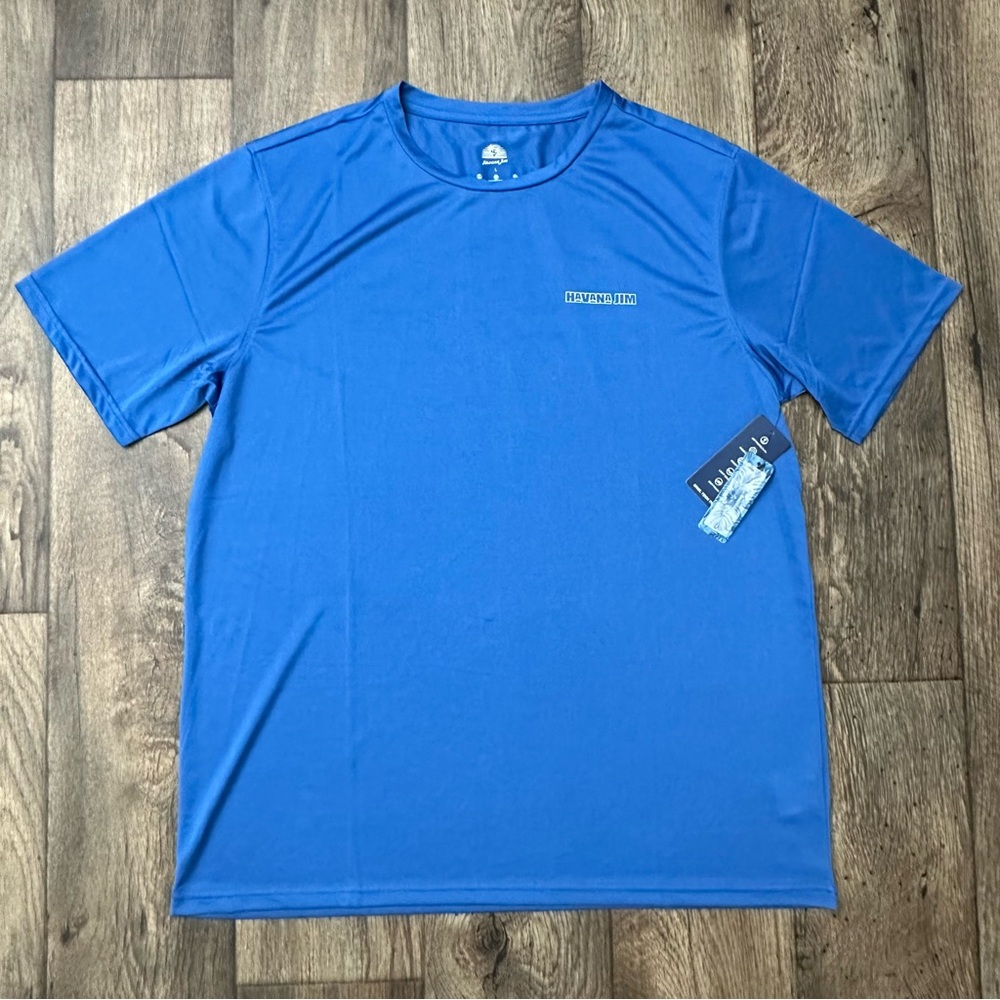 Havana Jim UPF sun protection beach outdoor t-shirt men’s size L blue shirt